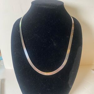 Sterling Silver 925 Milor Herringbone Necklace 22" Made in Italy